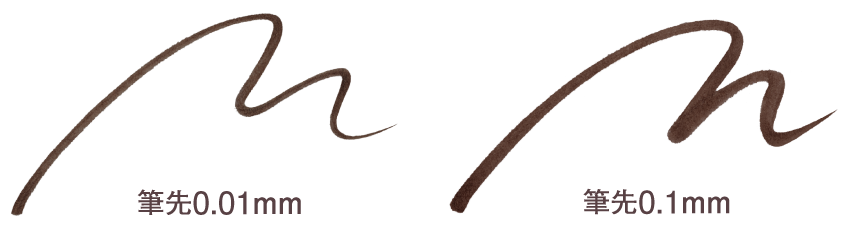 筆先0.01mm/筆先0.1mm テクスチャイメージ